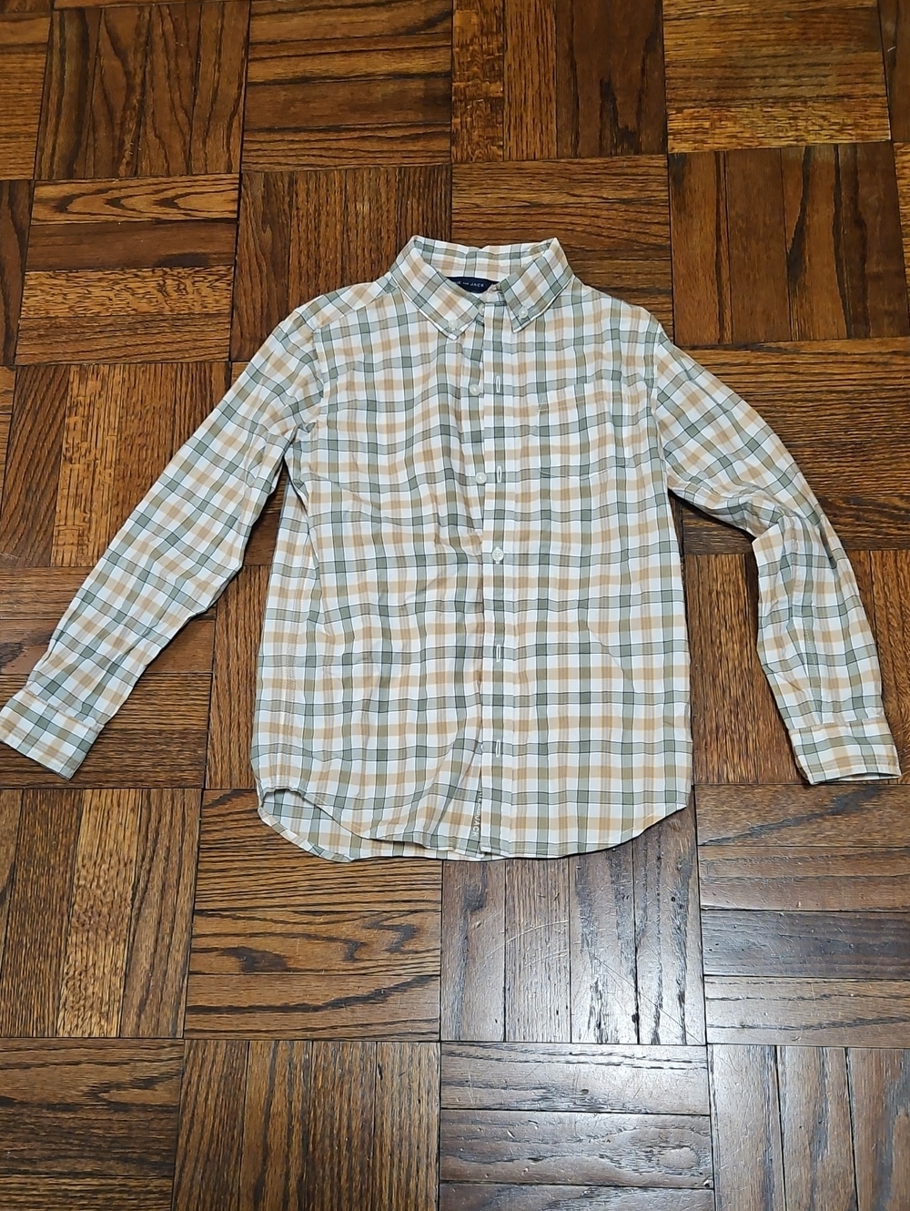 Janie and Jack Boys Plaid 100% Cotton Button-Down Shirt